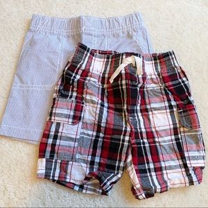 Carter’s Plaid and Pin Stripe Shorts (set of 2)